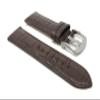 20mm Alligator Pattern Smartwatch Band Strap fits Motorola 360 (42mm Case) & Many More, Leather, Brown, Large Buckle view 1