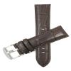 20mm Alligator Pattern Smartwatch Band Strap fits Motorola 360 (42mm Case) & Many More, Leather, Brown, Large Buckle view 3