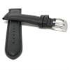 20mm Black Smartwatch Band Strap fits Motorola 360 (42mm Case) & Many More, Leather, Mat Finish, Tone-on-Tone Stitching view 2