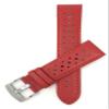 22mm Red Smartwatch Band Strap fits Motorola 360 (46mm Case), S3 Classic & Many More, Leather, Vented Racer view 3