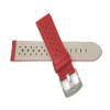 22mm Red Smartwatch Band Strap fits Motorola 360 (46mm Case), S3 Classic & Many More, Leather, Vented Racer view 4
