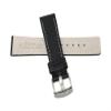 22mm Smartwatch Band Strap fits Motorola 360 (46mm Case), Samsung S3 Classic & Many More, Leather, Black, White Stitch view 4