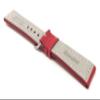 22mm Red Smartwatch Band Strap fits Motorola 360 (46mm Case), S3 Classic & Many More, Leather, Racer with Stitching view 4