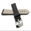 20mm Black Smartwatch Band Strap fits Motorola 360 (42mm Case) & Many More, Leather, Buffalo Pattern, Stainless Steel Buckle view 4