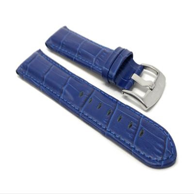 22mm Blue Alligator Style Smartwatch Band Strap fits Motorola 360 (46mm Case), S3 Classic & Many More, Leather