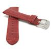 20mm Red Alligator Style Smartwatch Band Strap fits Motorola 360 (42mm Case) & Many More, Leather, Stainless Steel Buckle view 2