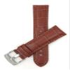 20mm Dark Tan Alligator Style Smartwatch Band Strap fits Motorola 360 (42mm Case) & Many More, Leather, Stainless Steel Buckle view 3