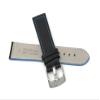 22mm Smartwatch Band Strap fits Motorola 360 (46mm Case), S3 Classic & Many More, Leather, Racer, Black with Blue Stitching view 4