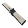 22mm Black Smartwatch Band Strap fits Motorola 360 (46mm Case), S3 Classic & Many More, Leather, Racer, White Stitching view 4