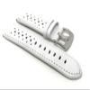 22mm White Smartwatch Band Strap fits Motorola 360 (46mm Case), S3 Classic & Many More, Leather, Vented Racer view 1