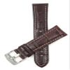 Extra Long, 20mm Alligator Pattern Smartwatch Band Strap fits Motorola 360 (42mm Case) & Many More, Leather, Brown White Stitching view 3