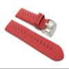 20mm Red Smartwatch Band Strap fits Motorola 360 (42mm Case) & Many More, Leather, Vented Racer, Stainless Steel Buckle view 1