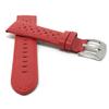 20mm Red Smartwatch Band Strap fits Motorola 360 (42mm Case) & Many More, Leather, Vented Racer, Stainless Steel Buckle view 2