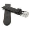 20mm Brown Smartwatch Band Strap fits Motorola 360 (42mm Case) & Many More, Leather, Vented Racer, Stainless Steel Buckle view 2