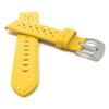 22mm Yellow Smartwatch Band Strap fits Motorola 360 (46mm Case), S3 Classic & Many More, Leather, Vented Racer view 2
