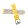22mm Yellow Smartwatch Band Strap fits Motorola 360 (46mm Case), S3 Classic & Many More, Leather, Vented Racer view 4