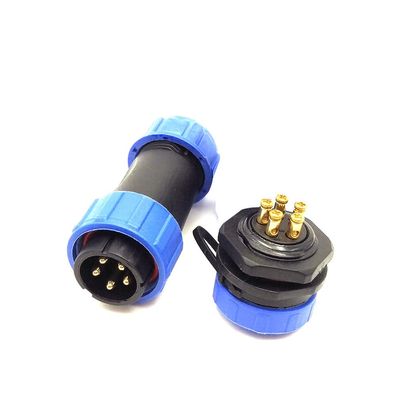 SP21 IP67 2PIN 3PIN 4PIN 5PIN Waterproof Connector, Screw Press Connect Plug Aviation Connector 30A 500V Industrial Connector Adapter (5 PIN)