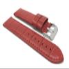 22mm Red Waterproof Smartwatch Band Strap fits Motorola 360 (46mm Case), S3 Classic, Fossil Q & Many More, Alligator Pat, Leather view 1
