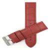 22mm Red Waterproof Smartwatch Band Strap fits Motorola 360 (46mm Case), S3 Classic, Fossil Q & Many More, Alligator Pat, Leather view 3
