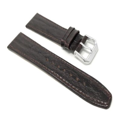 20mm Slim Semi-Glossy Brown Leather Smartwatch Band Strap fits Skagen Hagen, Signatur, Hald & Many More
