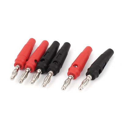 Aexit 6pcs Nickel Audio & Video Accessories Plated 5mm Male Audio Speaker Wire Cable Connectors & Adapters Banana Connector