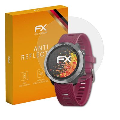 atFoliX Screen Protector compatible with Garmin Forerunner 645 Music Screen Protection Film, anti-reflective and shock-absorbing FX Protector Film (3X)