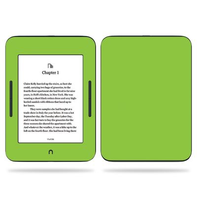 MightySkins Skin Compatible with Barnes & Noble Nook GlowLight 3 (2017) - Solid Lime Green | Protective, Durable, and Unique Vinyl Decal wrap Cover | Easy to Apply, Remove | Made in The USA