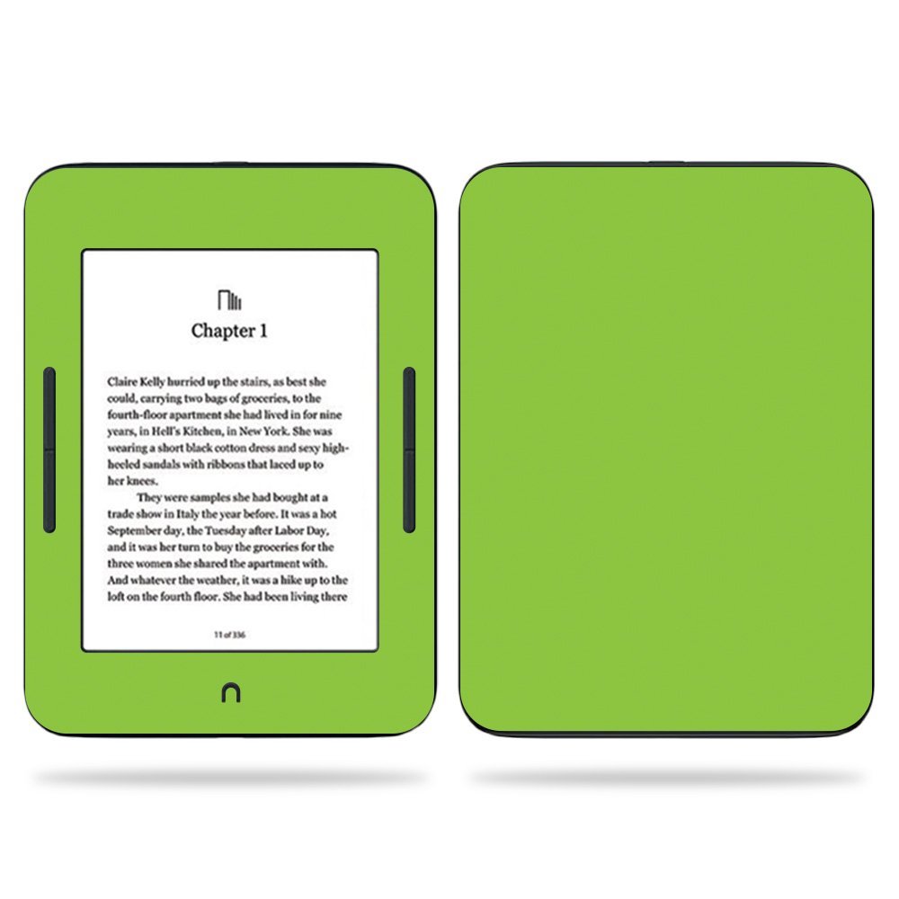 MightySkins Skin Compatible with Barnes & Noble Nook GlowLight 3 (2017) - Solid Lime Green | Protective, Durable, and Unique Vinyl Decal wrap Cover | Easy to Apply, Remove | Made in The USA