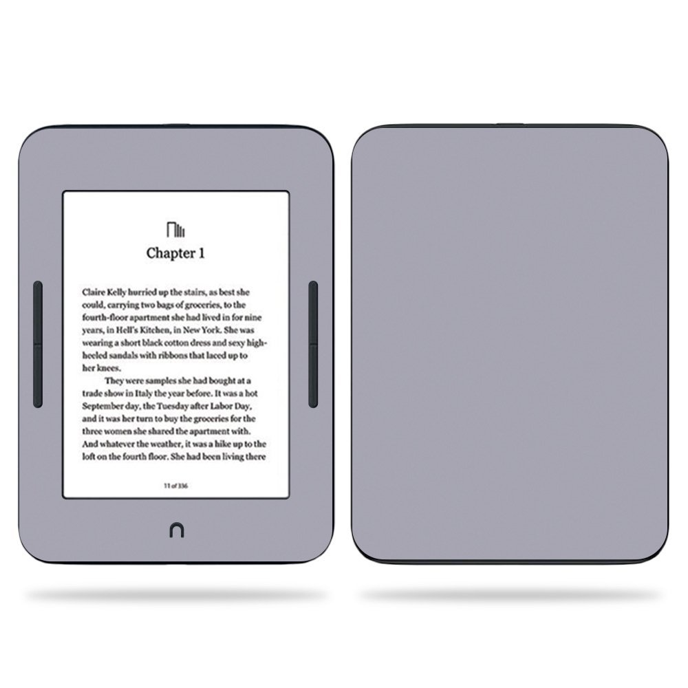 MightySkins Skin Compatible with Barnes & Noble Nook GlowLight 3 (2017) - Solid Gray | Protective, Durable, and Unique Vinyl Decal wrap Cover | Easy to Apply, Remove | Made in The USA