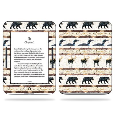 MightySkins Skin Compatible with Barnes & Noble Nook GlowLight 3 (2017) - Lodge Stripes | Protective, Durable, and Unique Vinyl Decal wrap Cover | Easy to Apply, Remove | Made in The USA