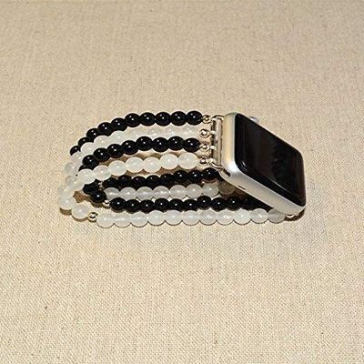 Watch Band 42mm for Apple Watch - Watch Accessories are Compatible with Apple Watch - No Clasp Stretch Fit 38mm Strap for Apple Watch - Rose Gold Lugs Adapter - Band is Compatible with Iwatch