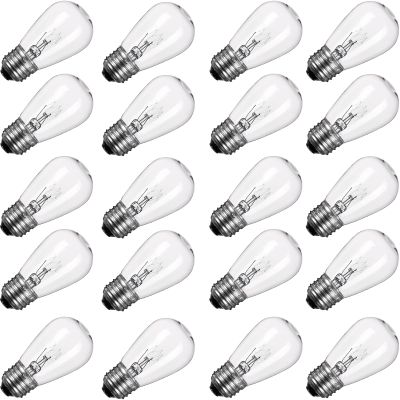 Minetom S14 Incandescent Edison Light Bulbs, 20 Pack 11W, Warm White