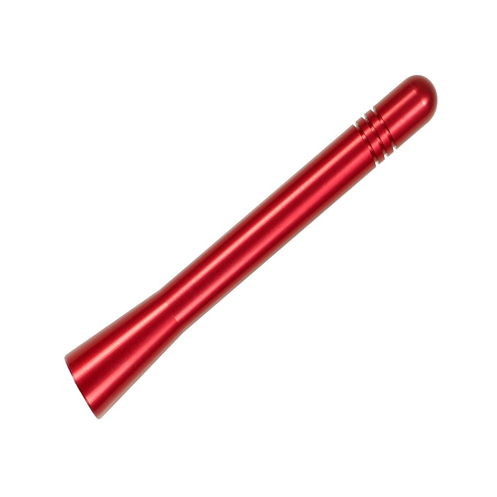AntennaMastsRus - Made in USA - 4 Inch Red Aluminum Antenna is Compatible with Plymouth Reliant (1985-1989)