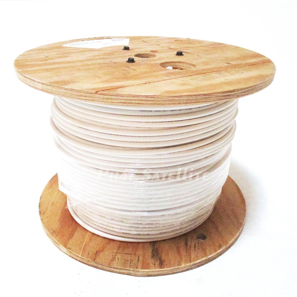 1000ft MADE IN USA RG-11 PLENUM GRADE DUAL SHIELD COMMERCIAL BUILDING REQUIREMENT COAXIAL CABLE 3Ghz 14AWG 75 Ohm UL ETL CMP ANTI-STATIC SMOKELESS NON-TOXIC FIRE RETARDANT PVC JACKET BULK COAX CABLE