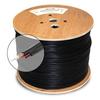 300ft BLACK SOLID COPPER RG-59 SIAMESE COAX CABLE 20AWG 95% BRAIDED, 2-CONDUCTOR 18AWG POWER WIRE CCTV TVI CVI AHD HD-SDI SECURITY VIDEO ETL CM CL3 FLAME RETARDANT PVC - APO AE AFO GU AK HI MP VI PR view 1