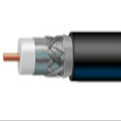 1000ft BLACK TRI-SHIELD DIRECT BURIAL UNDERGROUND RG-11 COAXIAL CABLE 14AWG 75 Ohm GEL BRAIDED ANTI MOISTURE & CONDENSATION UL ETL RATED PVC JACKET BULK COAX CABLE