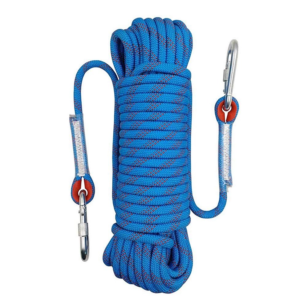 Aoneky Outdoor 10mm 49ft Static Utility Rope, Heavy Duty Polyester Rope for Pulling, Rigging, Tree Work & Hunting, Gym Fitness, 2000LB Tensile Strength, Blue