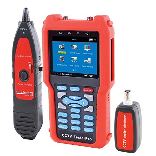 MeterTo CCTV Tester NF-708, Analog & CVBS & AHD & IP camera cable tester