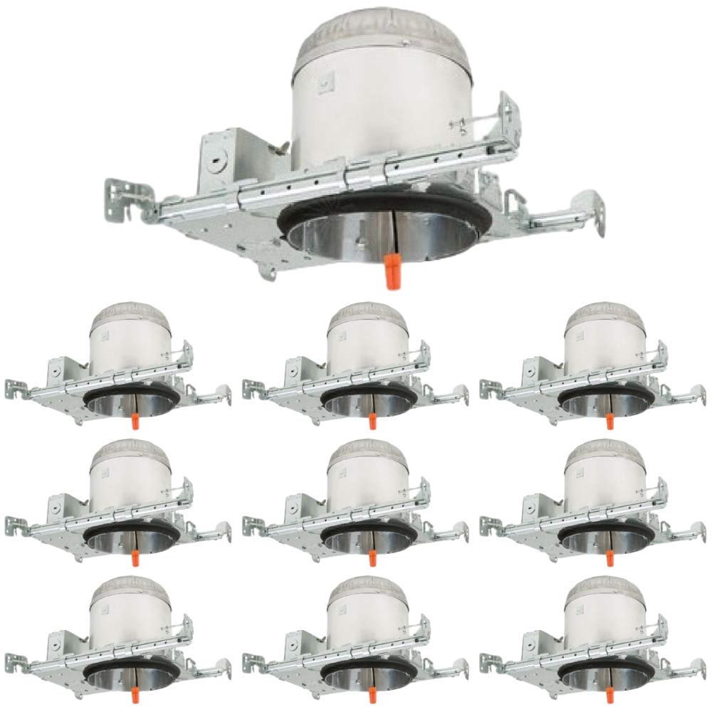 6" New Construction LED Can Air Tight IC Housing LED Recessed Lighting, TP24 (10 Pack)