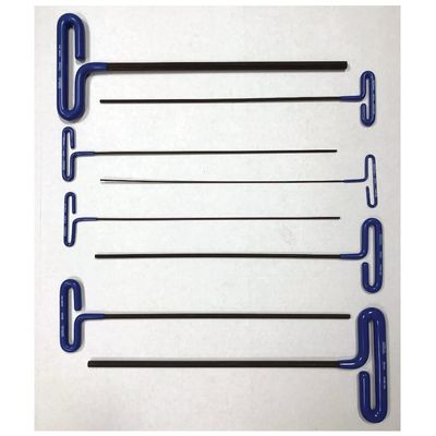 EKLIND 55508 Cushion Grip Hex T-Key allen wrench - 8pc set Metric MM sizes 2-10 (15In shaft)