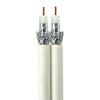 12 REELS of 500ft White RG6 Dual-Shield Siamese Twin Dual COAXIAL Cable Solid Copper Center 18AWG 3GHZ 75 OHM AT&T DIRECTV Approved Indoor Outdoor UV-Resistant PVC Jacket Coax Cable Reel UL ETL CM view 1