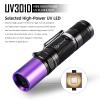 LIGHTFE Black Light UV Flashlight 365nm Blacklight UV301D with LG LED Source,Black Filter Lens, Max.3000mW high Power for Resin Glue Curing Light, Rocks and Mineral Glowing,A/C Leak Detector view 2