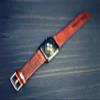 Single Tour Leather Apple Watch band, for 38mm 42mm iwatch band, Palm leaves pattern, Custom made to Order view 4