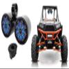(1) Pair Kicker 45KM84L 8" 600 Watt Boat Speakers LED's KM8 Bundle with (1) Rockville DMAC80B Dual 7.7" Wakeboard Tower Speaker Enclosure and (1) 1.75" Compatible with Polaris RZR Speakers (3 Items) view 1