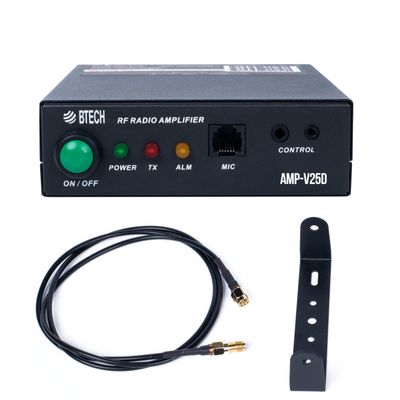 BTECH AMP-V25D Amplifier | 20-40W Power Boost for VHF (136-174MHz) | Compatible with Handheld Radios | Amplifies Analog and Digital Modes | Ideal for Mobile, Field, & Home Use