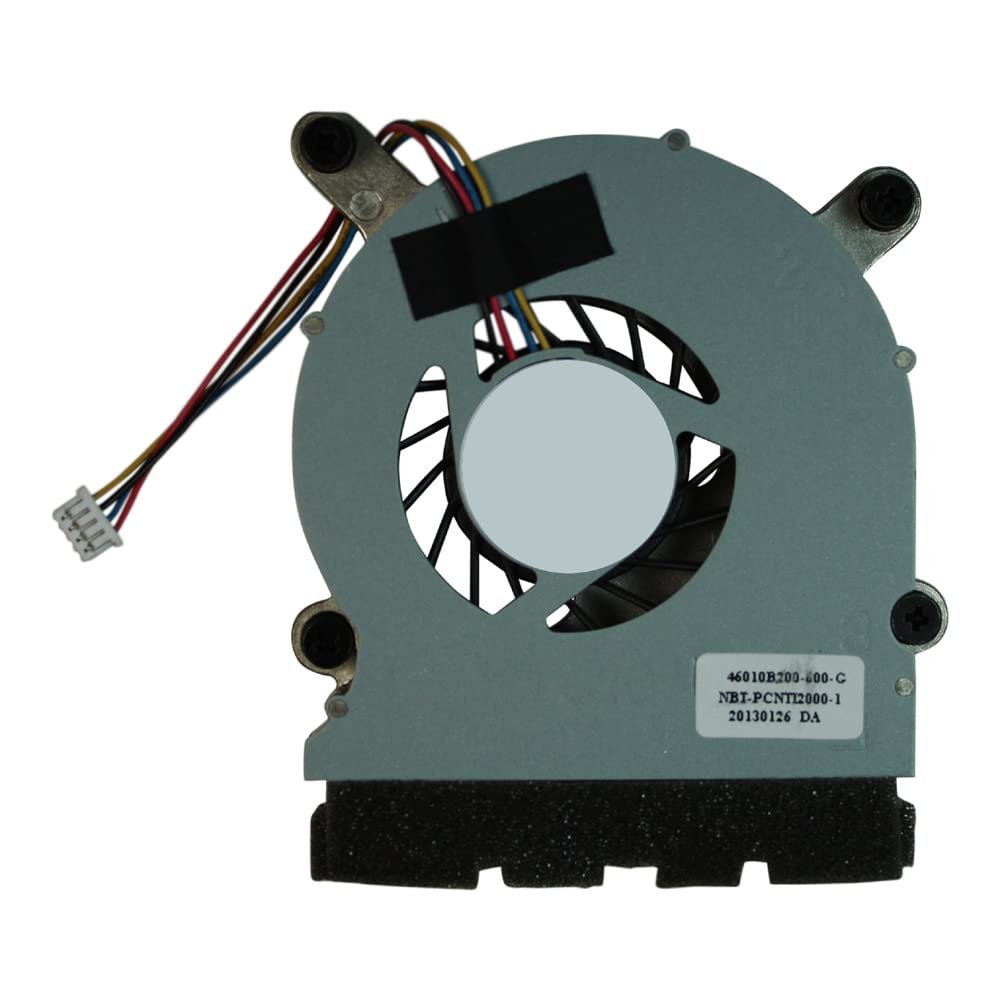 Power4Laptops Replacement PC Fan 4 Pin Version with Heatsink Compatible with Foxconn NT510