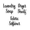 Gold - Laundry Room Vinyl Sticker Set - Laundry Soap - Fabric Softener - Dryer Sheets -V3- Die Cut Decals view 1