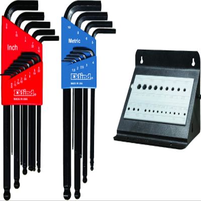 EKLIND 13223 Ball-Hex L-Key allen wrench Combo- Inch / MM (2 sets 22pc) w/ stand