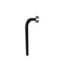 Standard Direct Burial Goose Neck Pedestal Aluminum 2" X 2" X 60" gate keypad mounting Post (Black) view 1