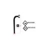 Standard Direct Burial Goose Neck Pedestal Aluminum 2" X 2" X 60" gate keypad mounting Post (Black) view 3